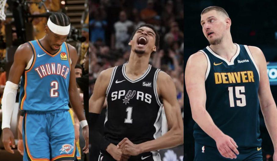 Shai Gilgeous-Alexander, Victor Wembanyama et Nikola Jokic