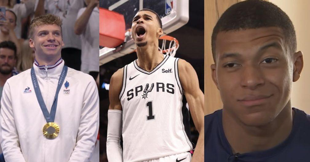 Léon Marchand, Victor Wembanyama, Kylian Mbappé