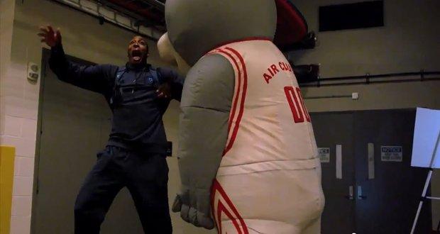 Surprise à la sortie de l'entraînement