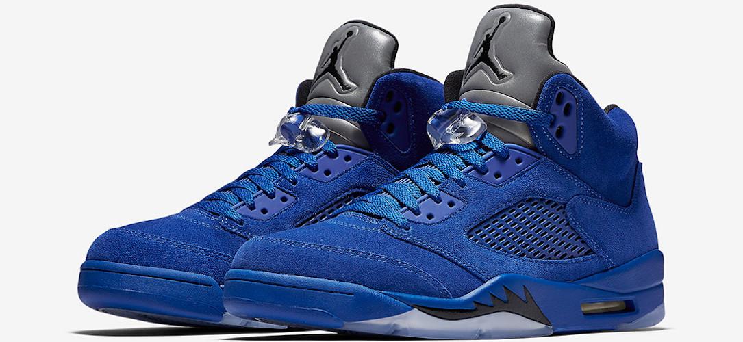 Air Jordan 5 Blue Suede Flight Pack East