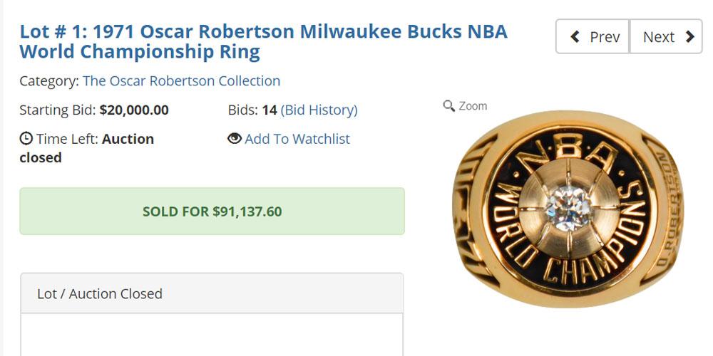 Bague Oscar Robertson