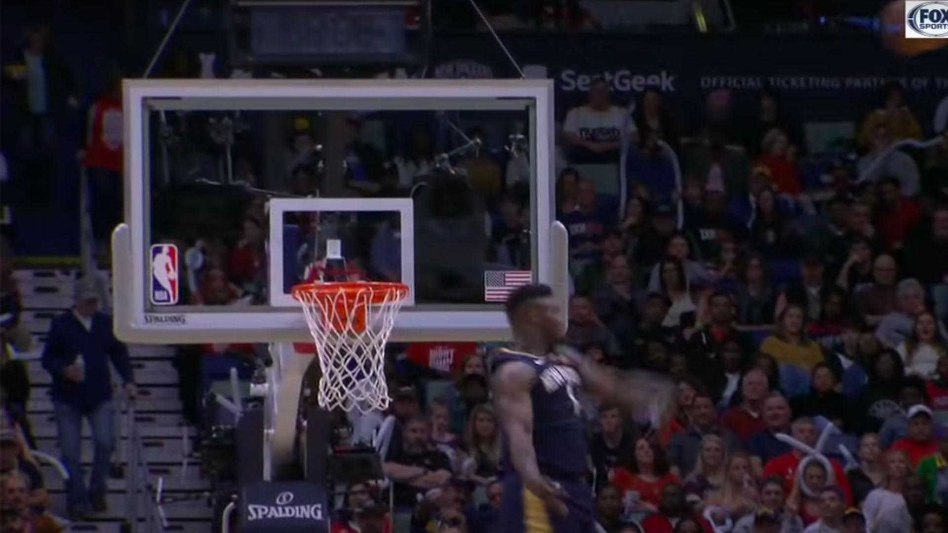 Zion Williamson contre flou