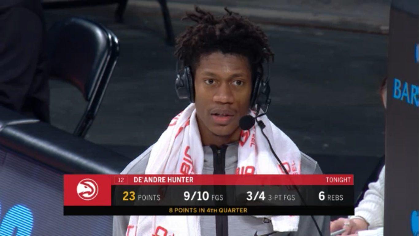 De'Andre Hunter Atlanta Hawks 2 janvier 2021