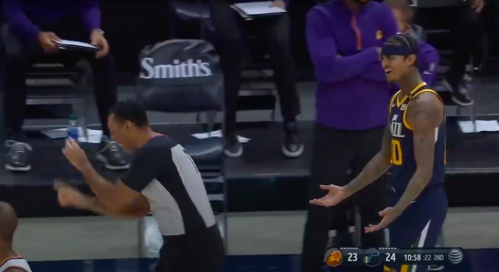 Jordan Clarkson arbitre 2 janvier 2021