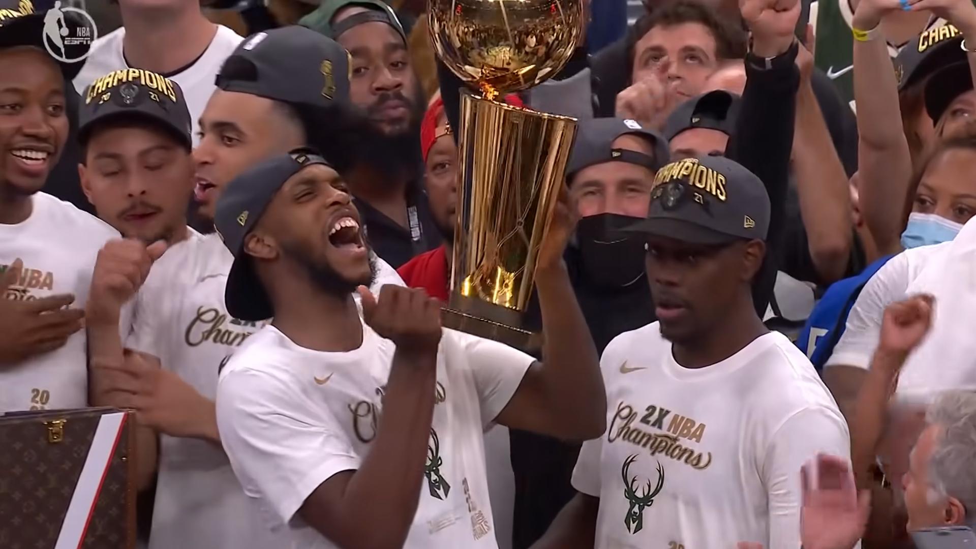 Jrue Holiday Khris Middleton Bucks champions