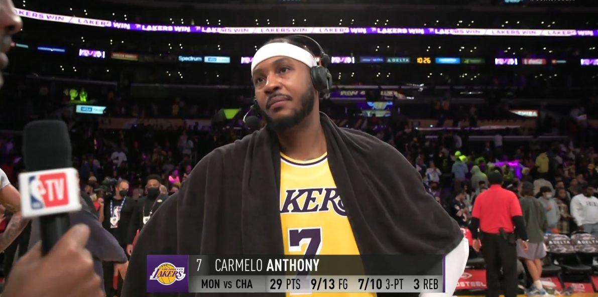 Carmelo Anthony 9 novembre 2021