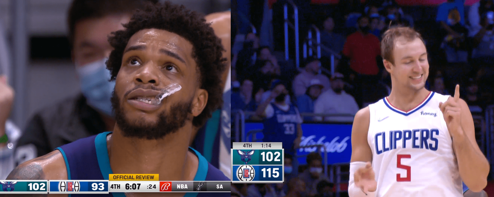 Clippers Hornets Score 8 novembre 2021