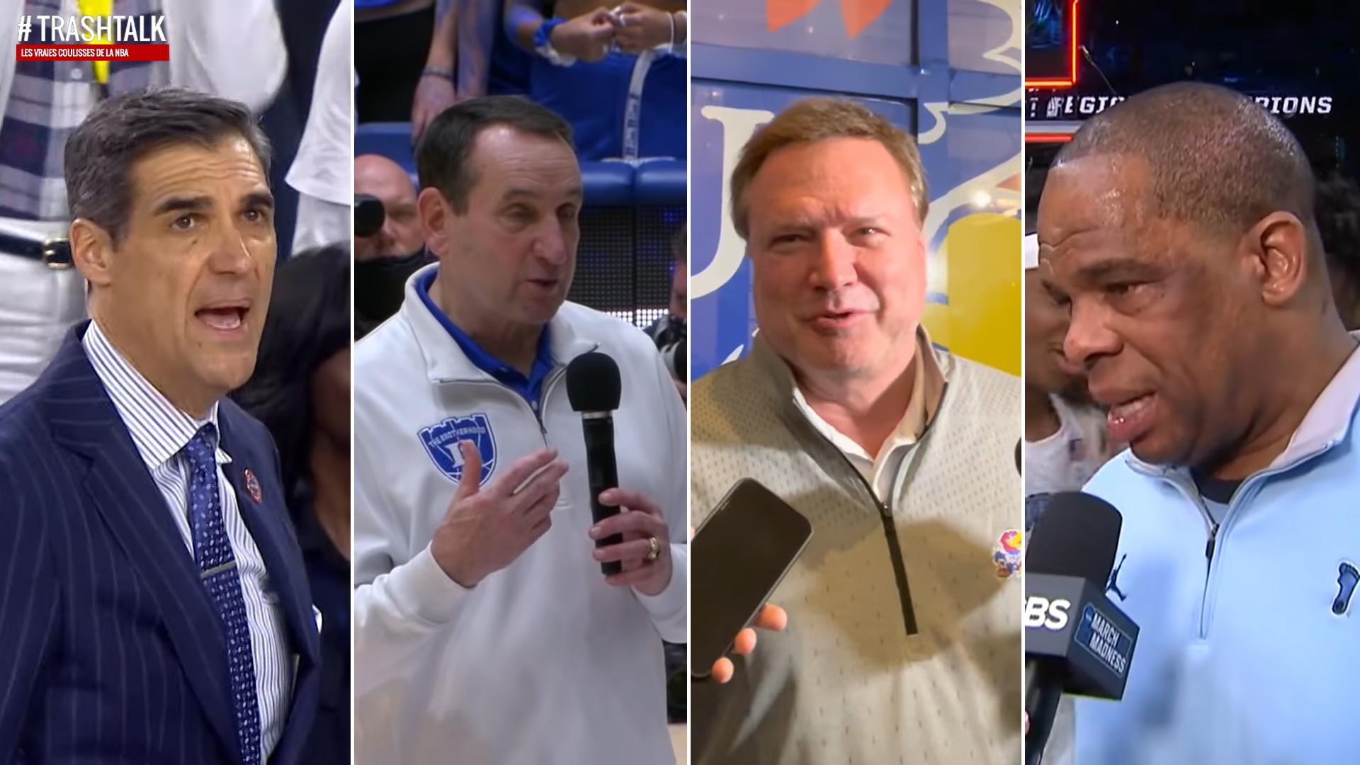 coach k hubert Davis bill self jay wright NCAA Final Four 2022