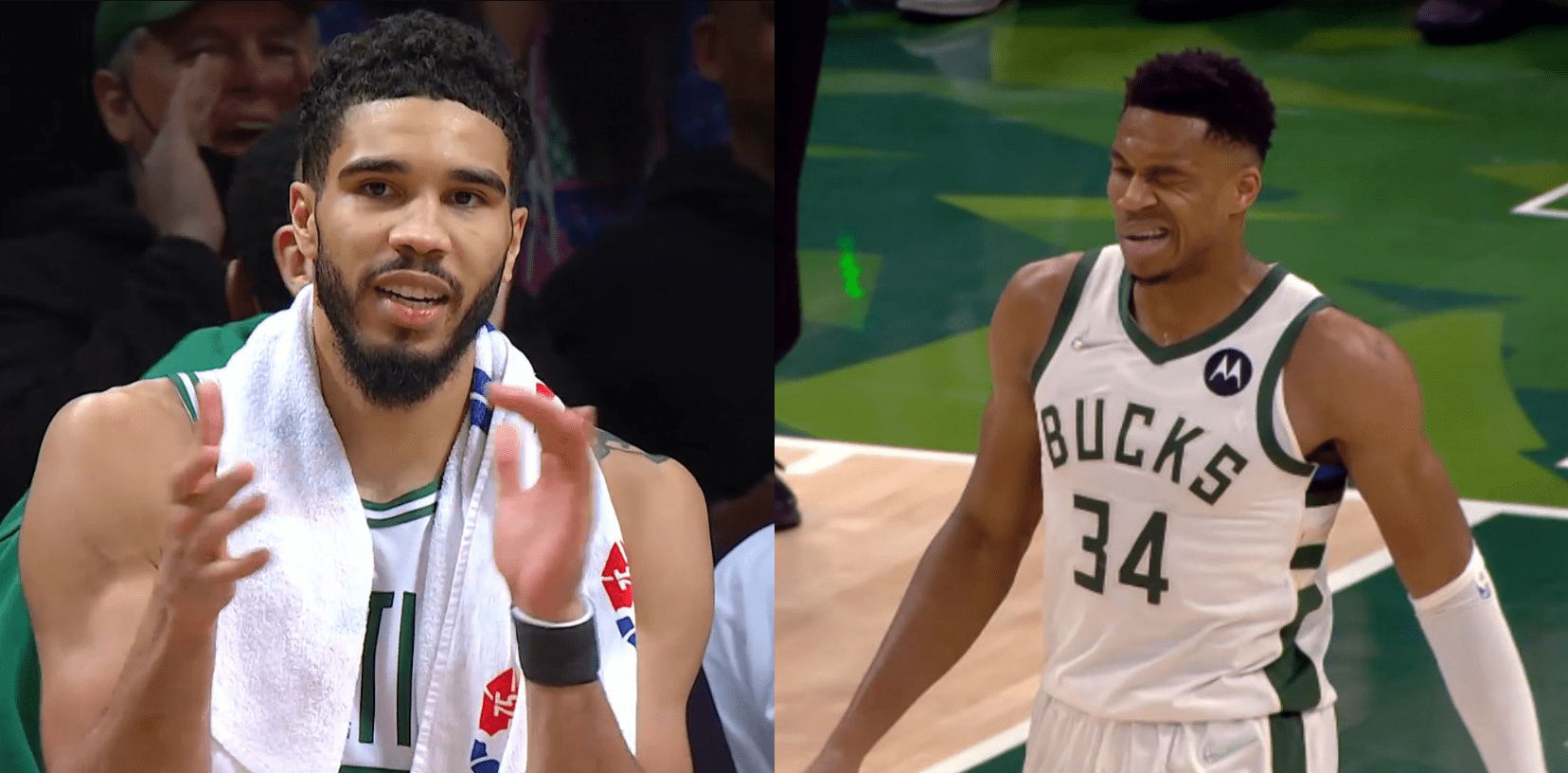 Jayson Tatum Giannis Antetokounmpo NBA 28 avril 2022 Celtics