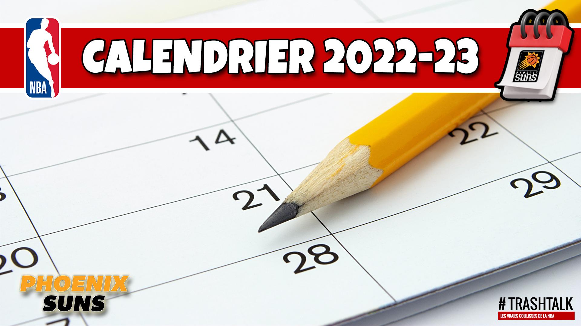 Calendrier Saison NBA 2022-2023 Phoenix Suns