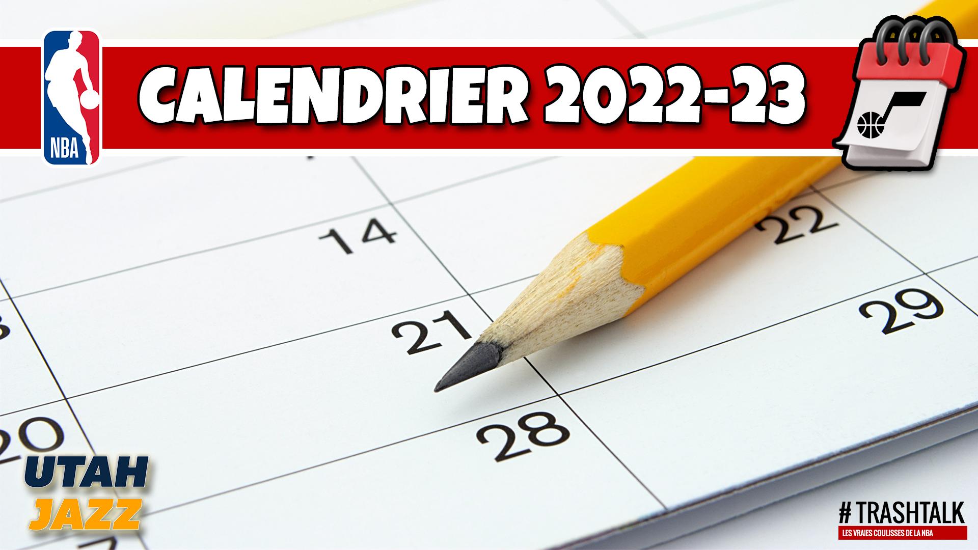 Calendrier Saison NBA 2022-2023 Utah Jazz
