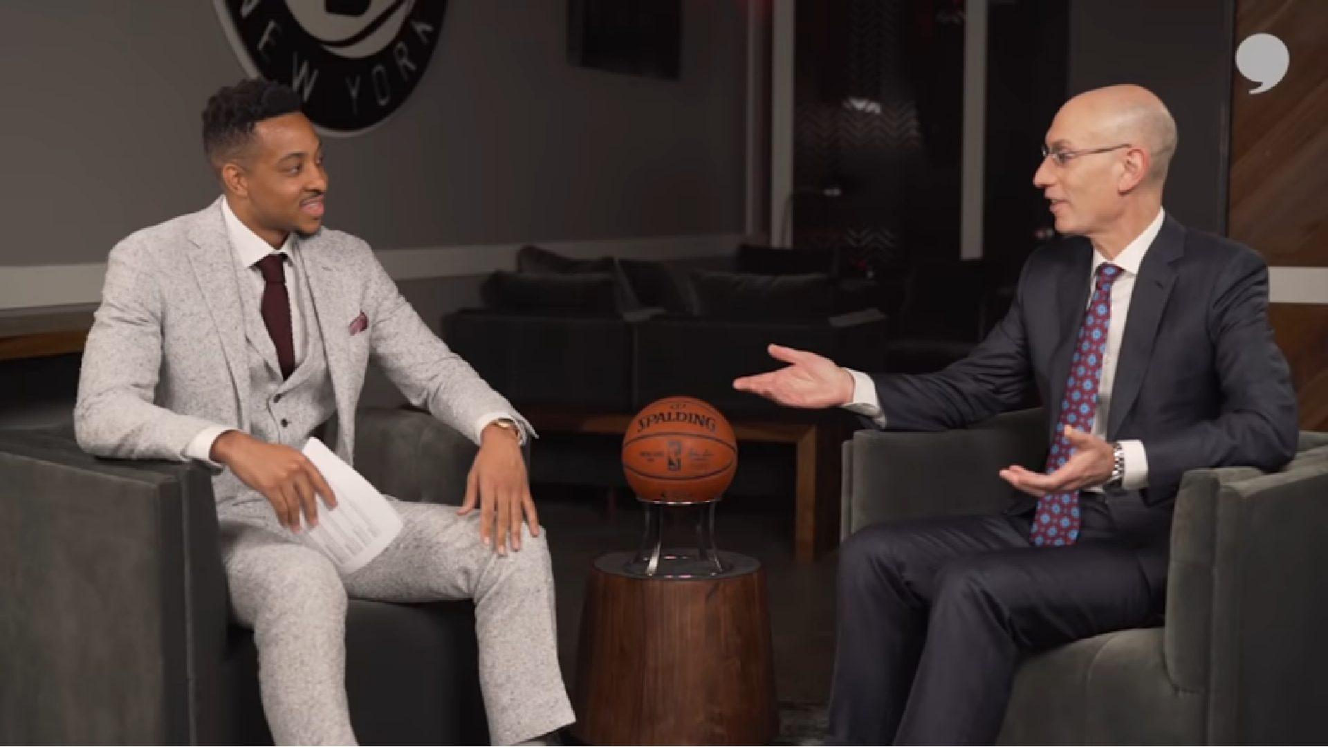 Adam Silver C.J. McCollum 9 décembre 2022 NBA