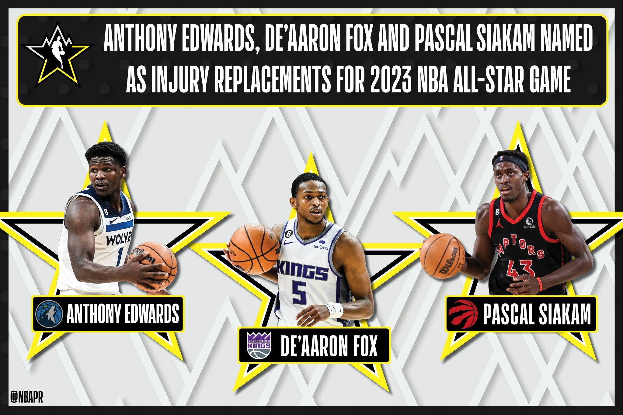 All-Star Game 2023 De'Aaron Fox Anthony Edwards Pascal Siakam