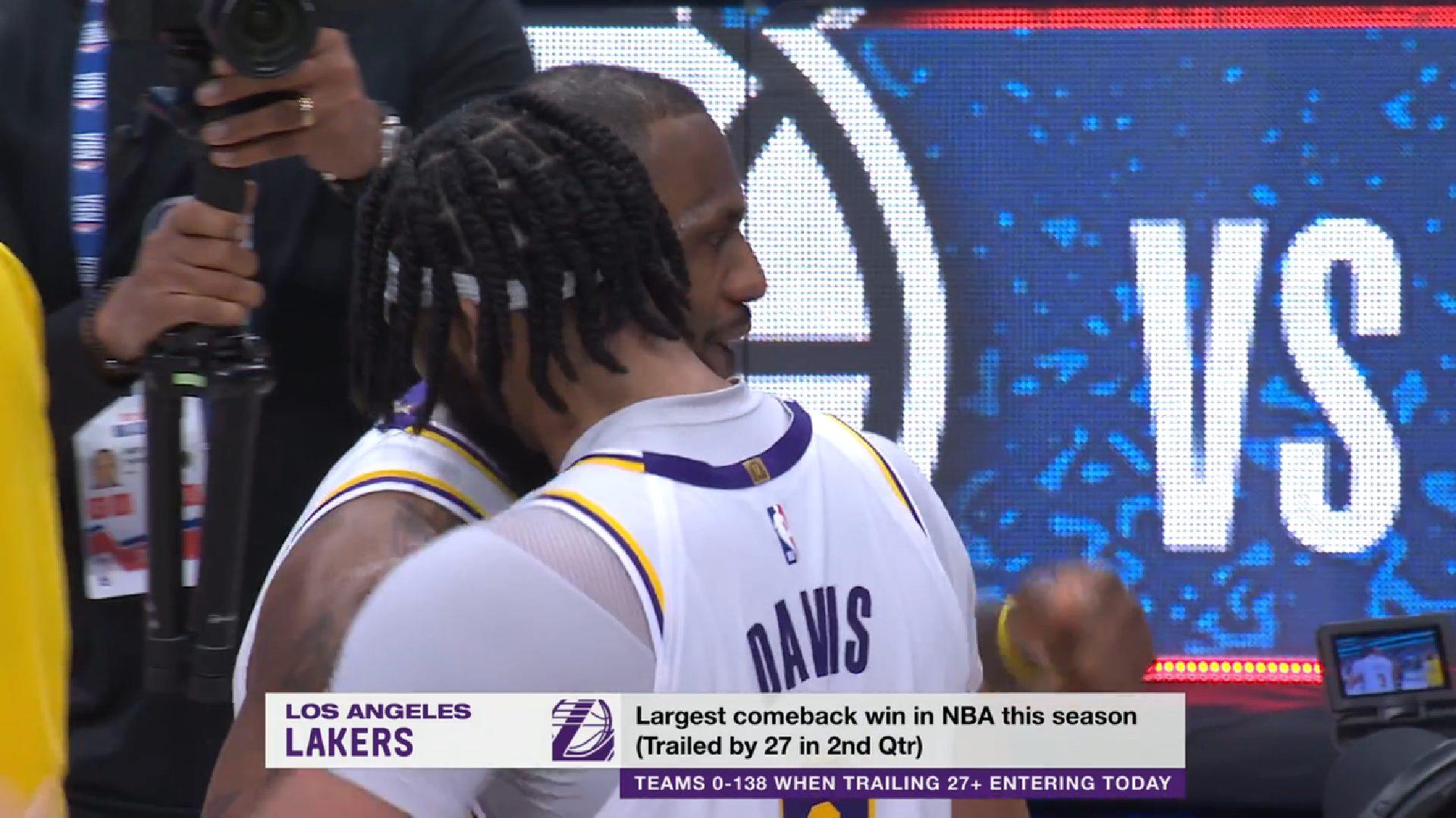 Anthony Davis LeBron James Lakers 27 février 2023