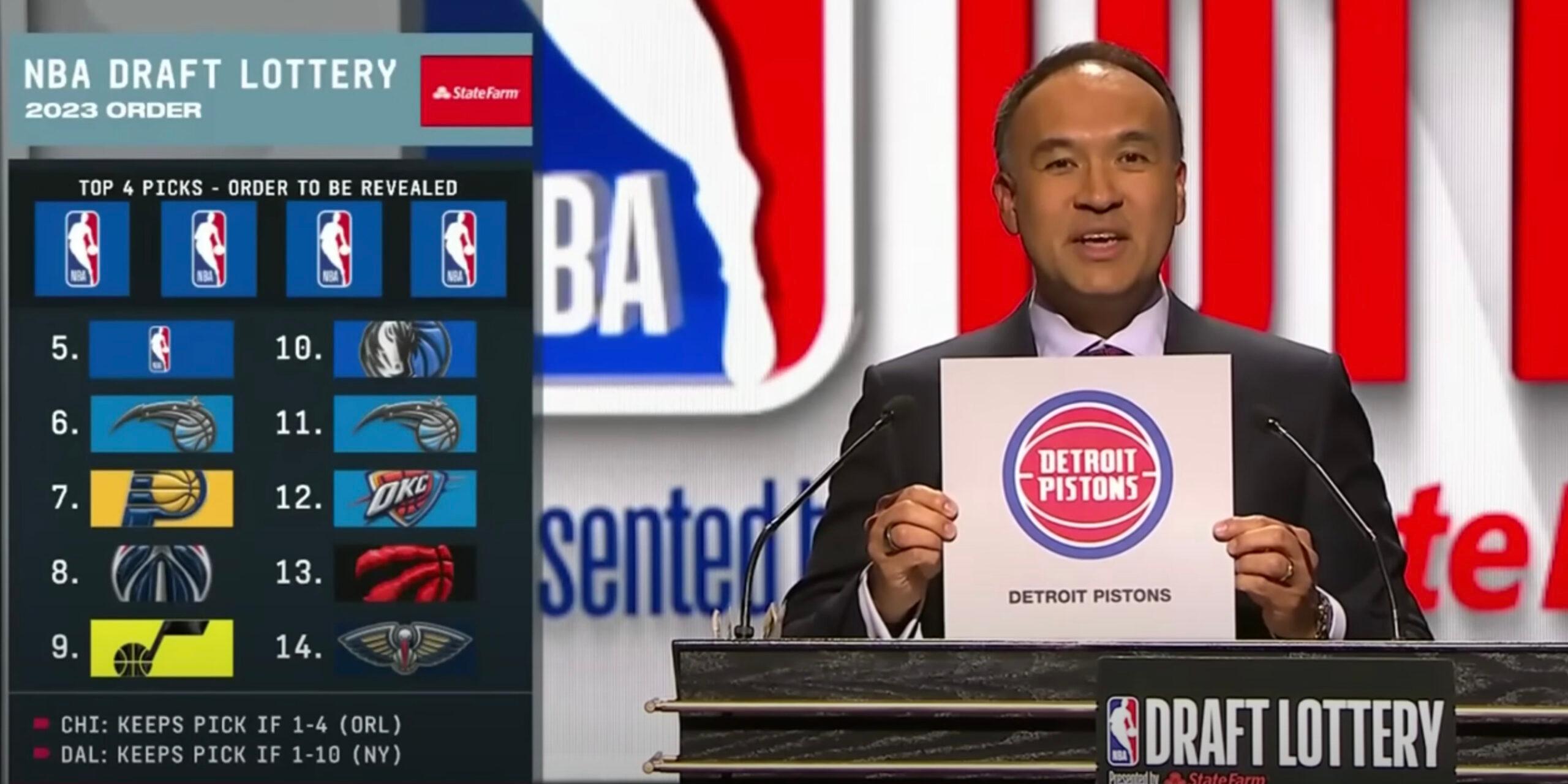 Draft pick Pistons Lottery 2023