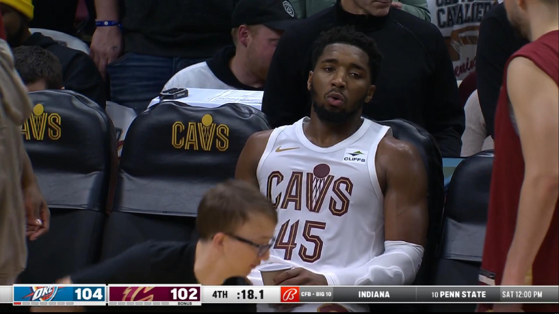 Donovan Mitchell Cavs vs Thunder 28 octobre 2023