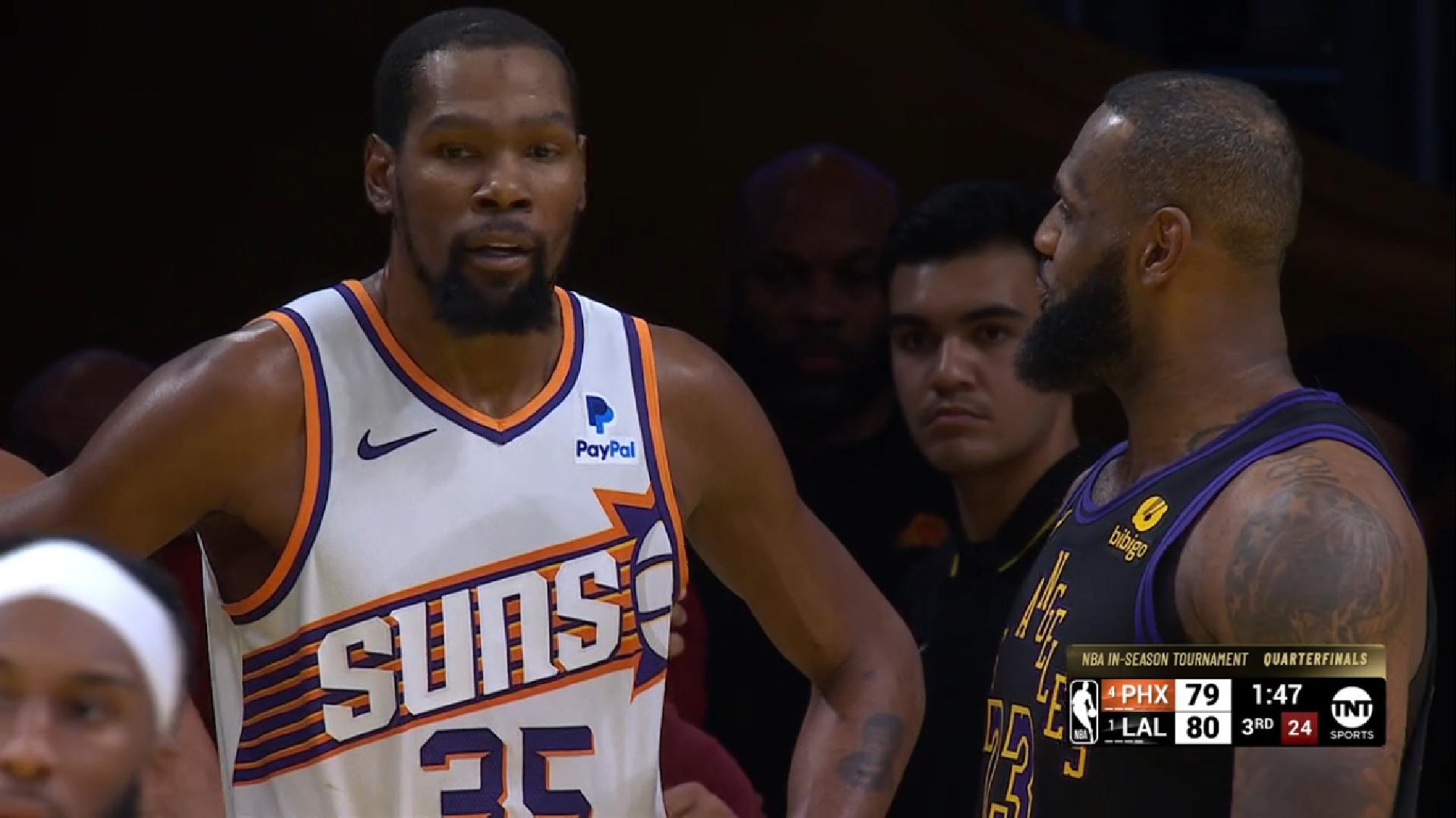 Kevin Durant LeBron James Suns vs Lakers 6 décembre 2023