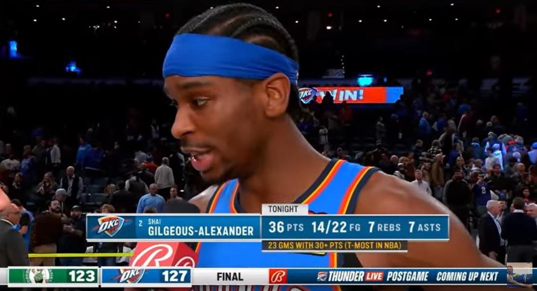 Shai Gilgeous-Alexander 3 janvier 2023