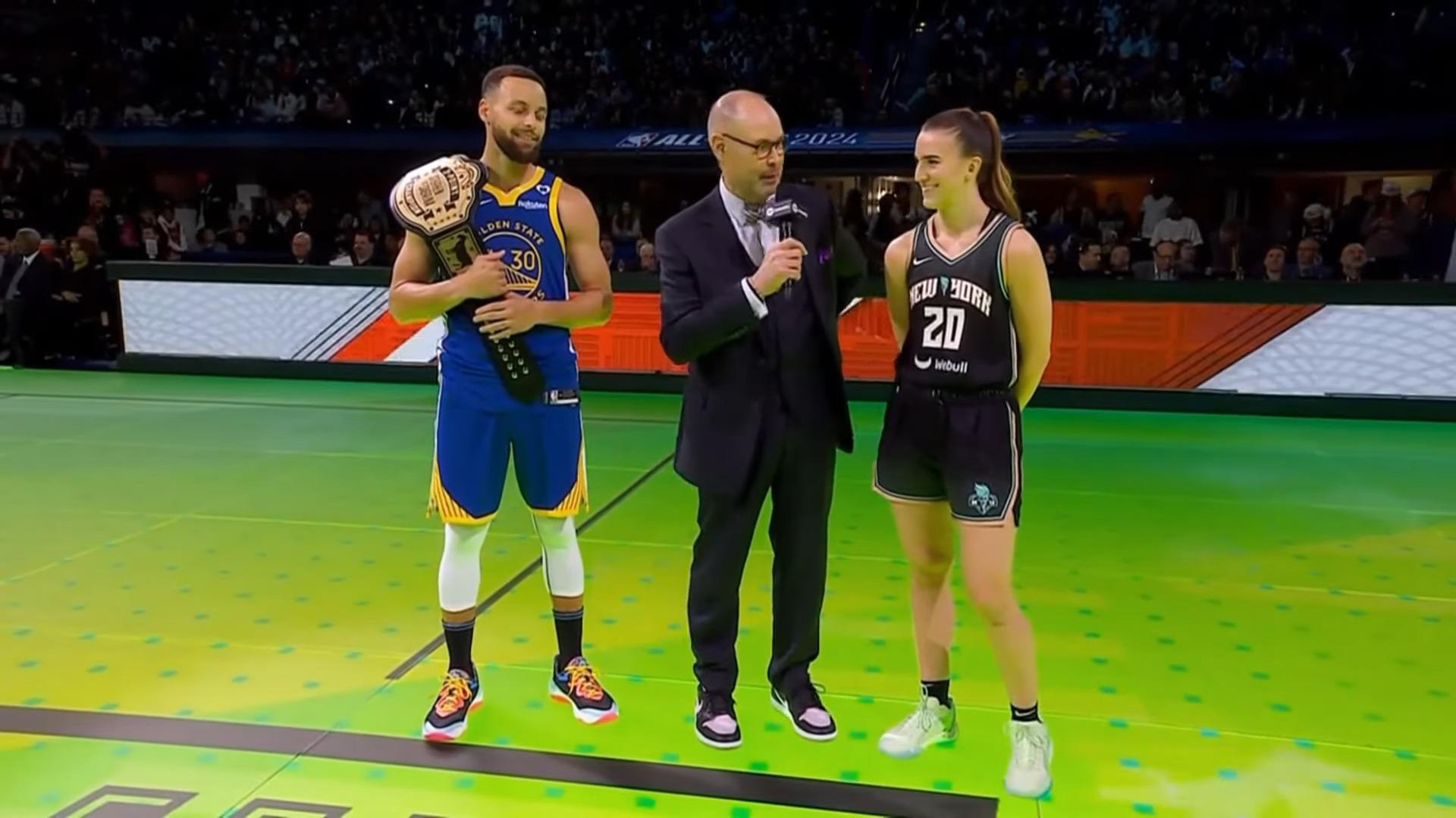 Stephen Curry et Sabrina Ionescu 18 février 2024