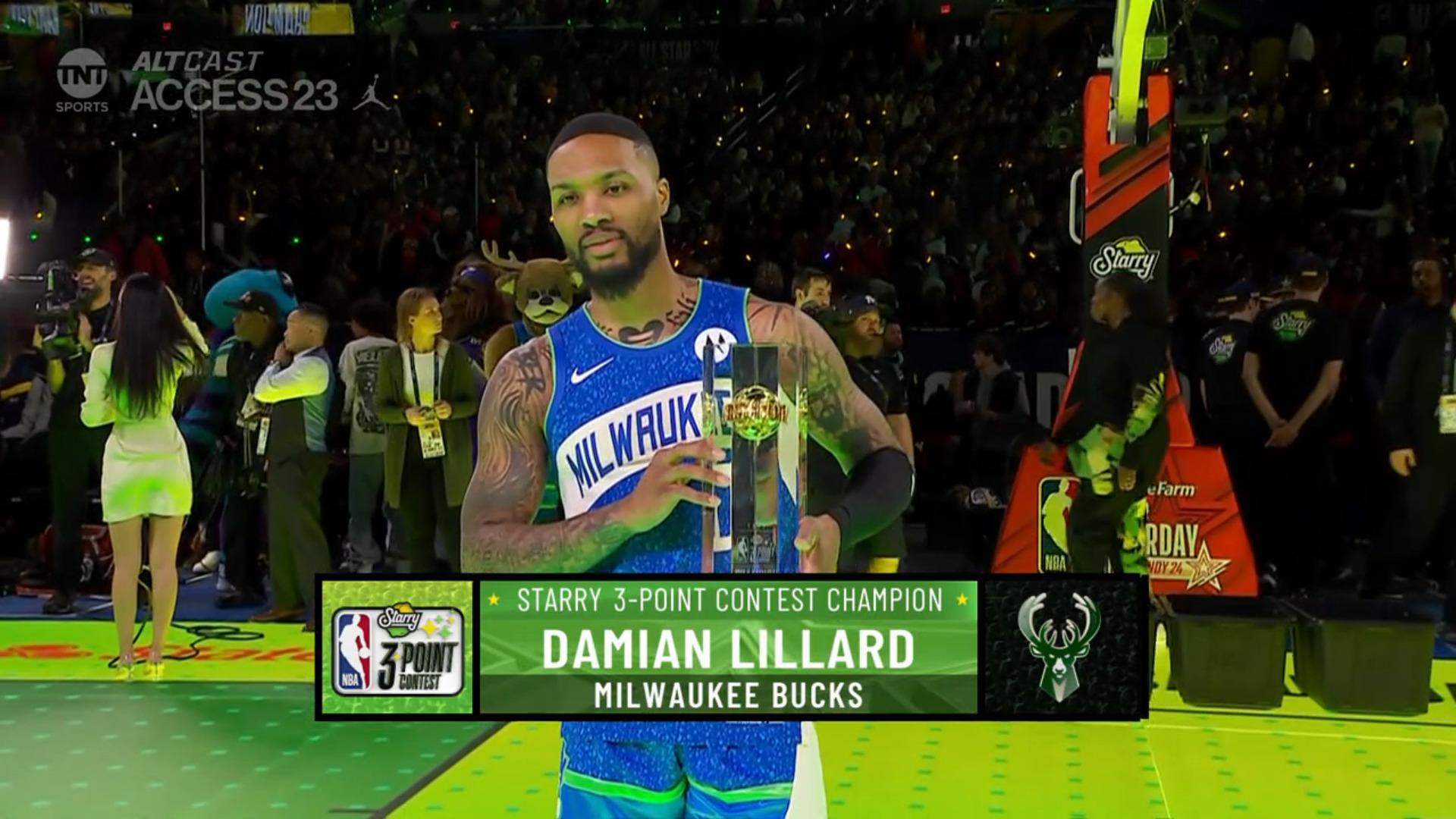 Damian Lillard Milwaukee 3 points contest 18 février 2024