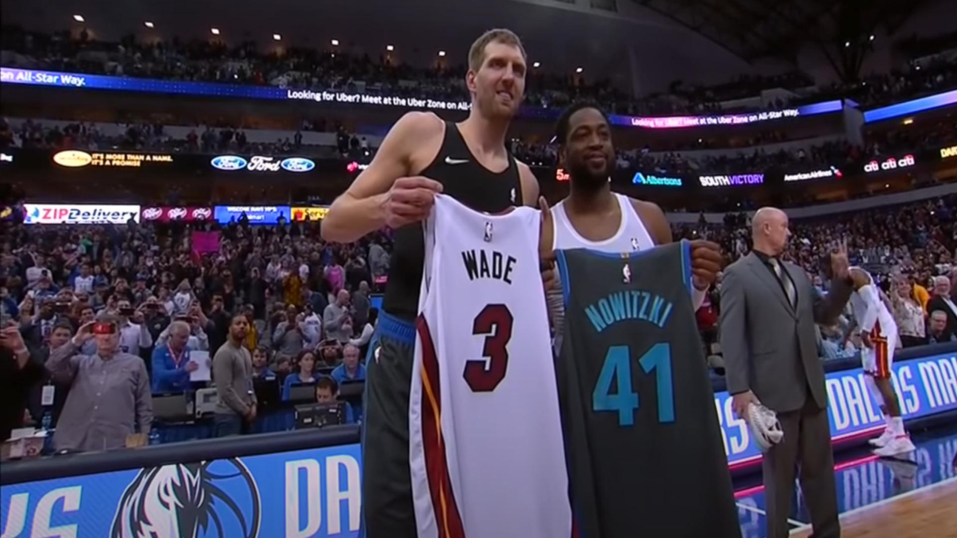 Dwyane Wade et Dirk Nowitzki 9 avril 2024