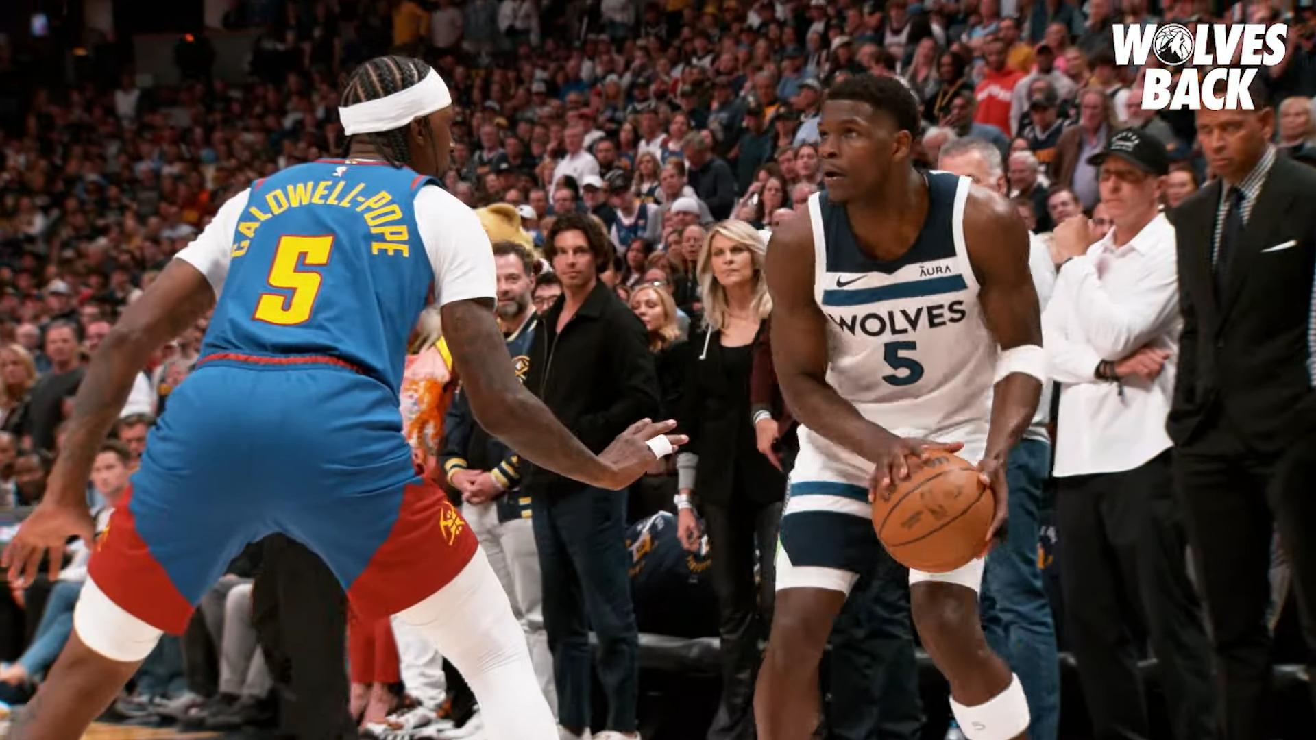 Anthony Edwards Kentavious Caldwell Pope Nuggets Timberwolves 6 mai 2024