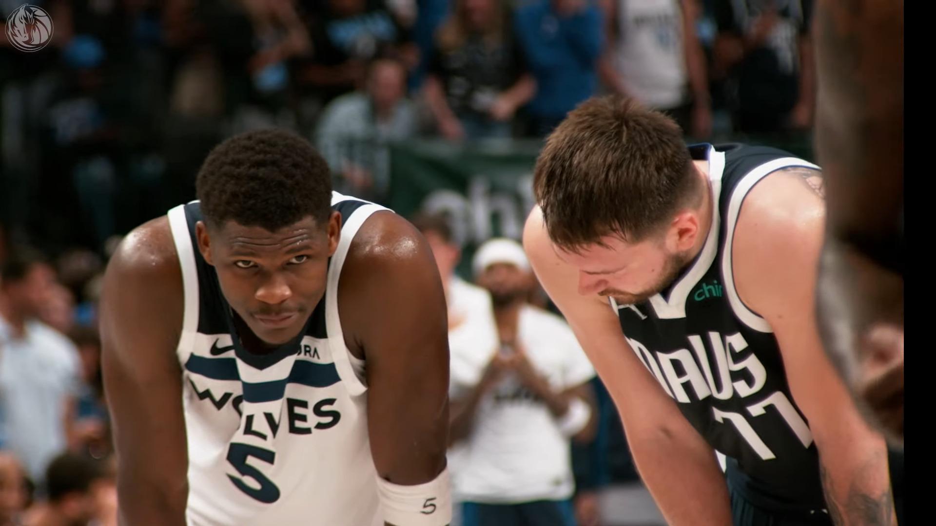 Anthony Edwards Luka Doncic Wolves Mavs 28 mai 2024