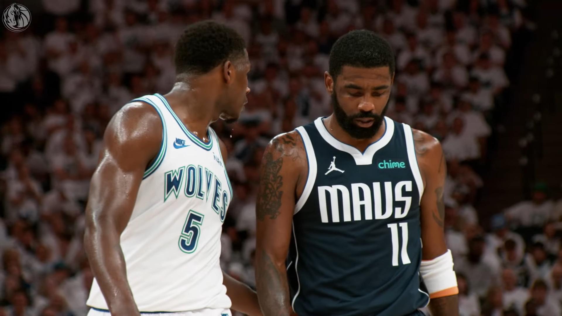 Kyrie Irving Anthony Edwards Wolves Mavericks Timberwolves 24 mai 2024