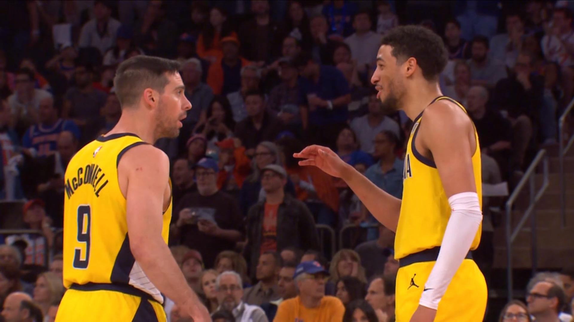 Tyrese Haliburton Indiana Pacers T.J. McConnell 19 mai 2024