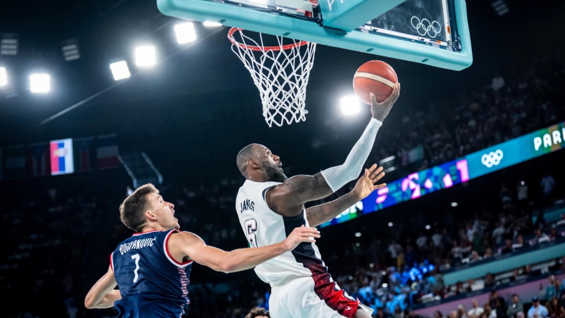 Bogdan Bogdanovic - LeBron James Serbie - Etats-Unis 8 août 2024