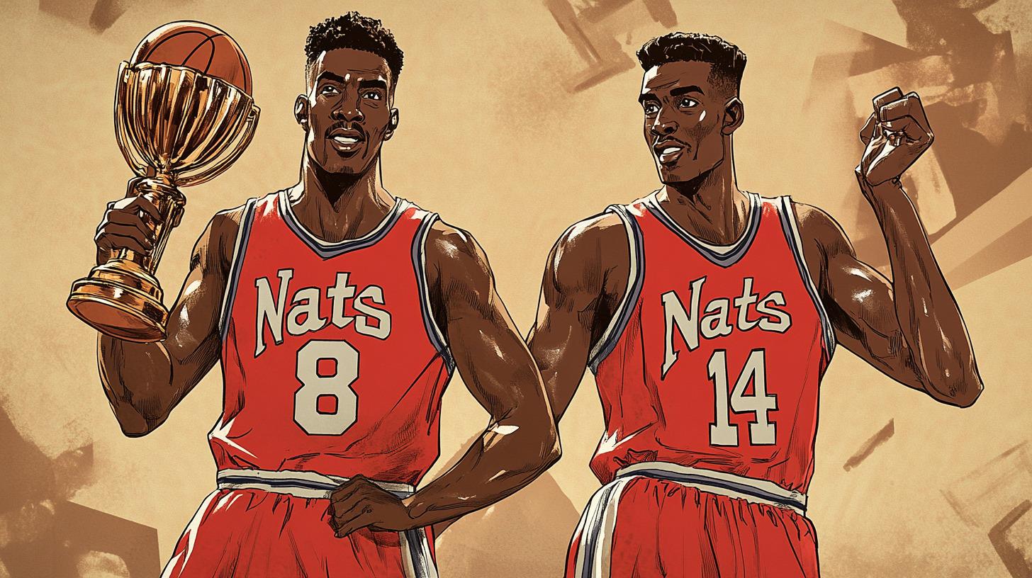 Earl Lloyd et Jim Tucker champions en 1955 avec les Syracuse Nationals