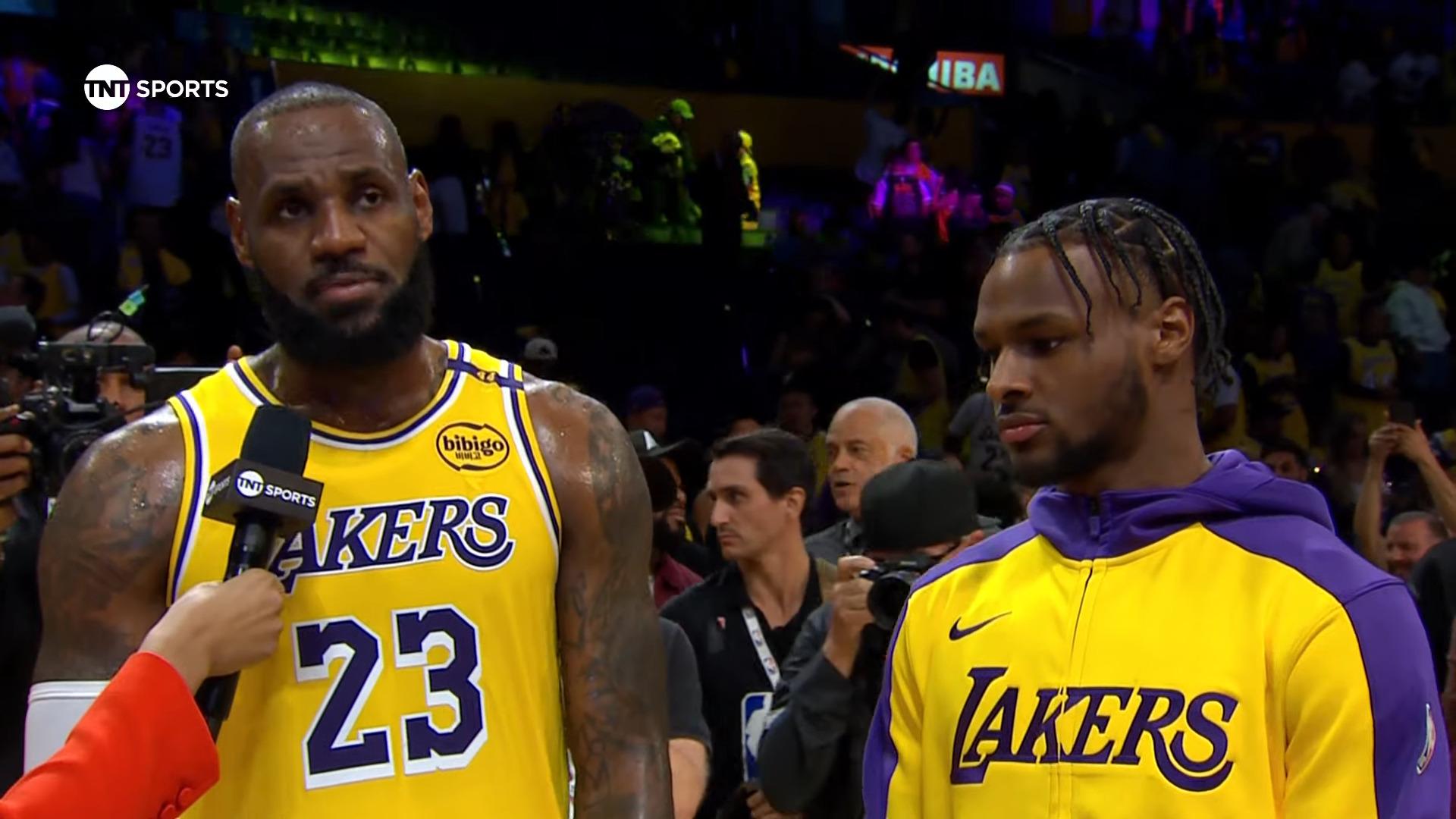 LeBron James Bronny 23 octobre 2024 Lakers