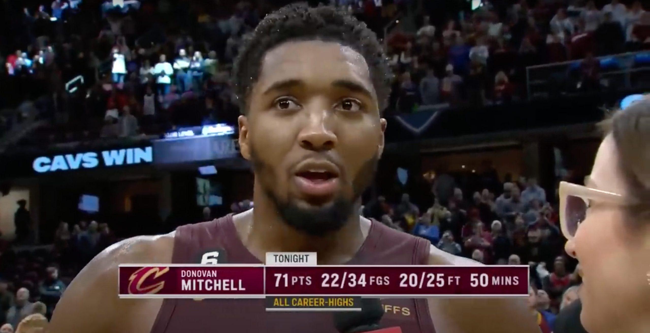 Donovan Mitchell 71 points