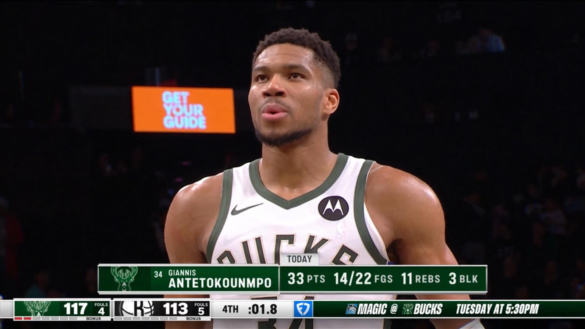 Giannis Antetokounmpo Milwaukee Bucks 9 décembre 2024