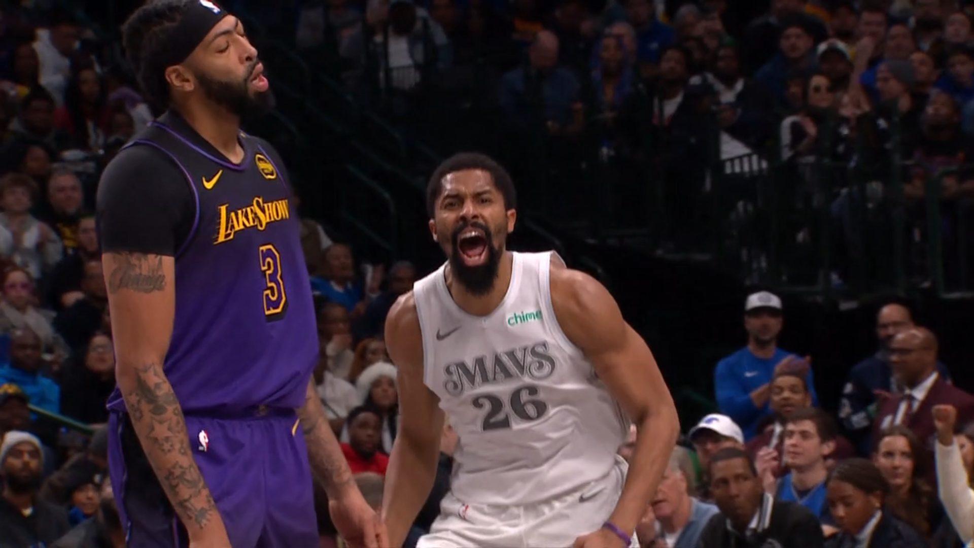 Mavs Lakers Spencer Dinwiddie 8 janvier 2025