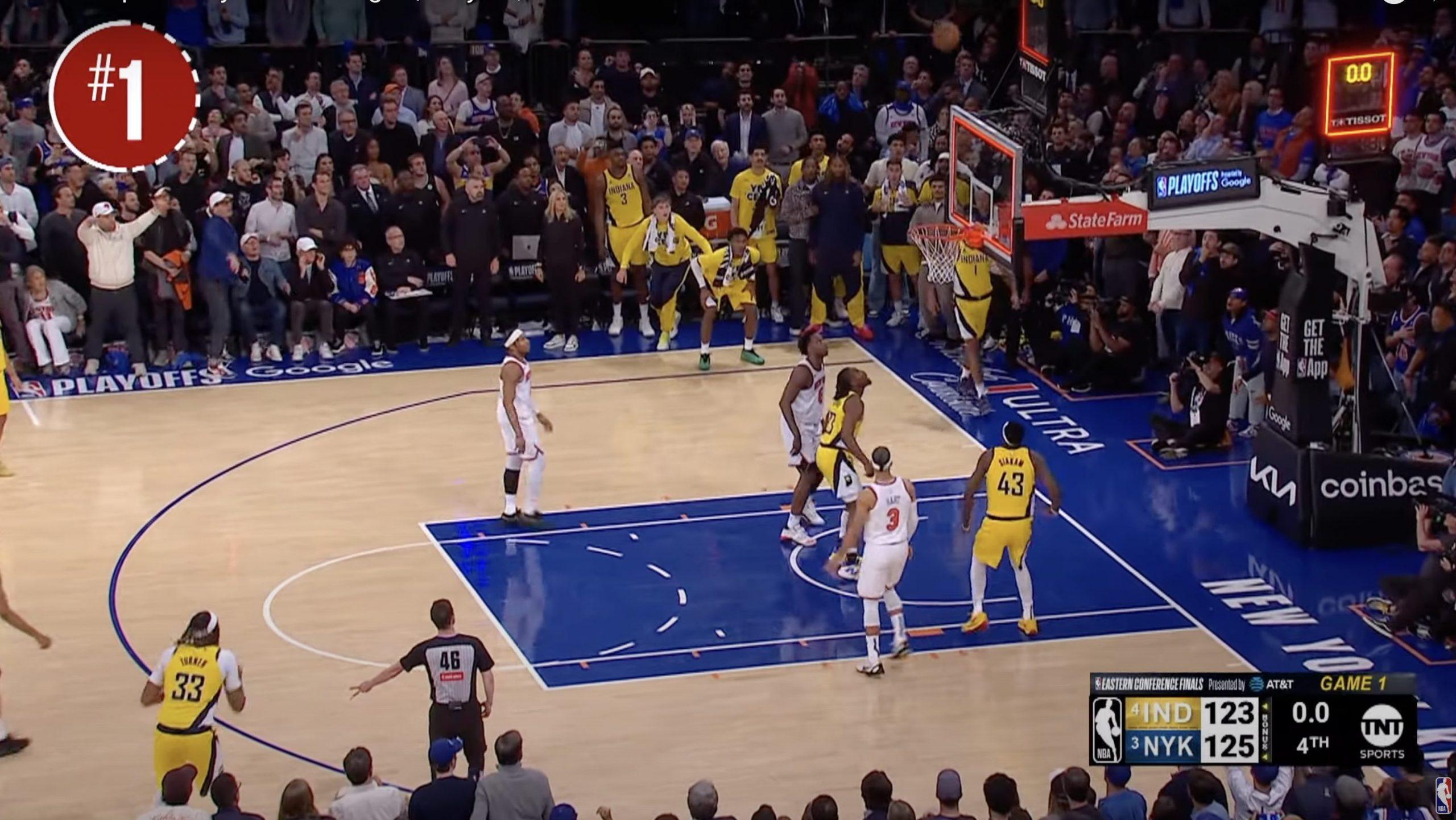 NBA Top 10, rebond Pacers