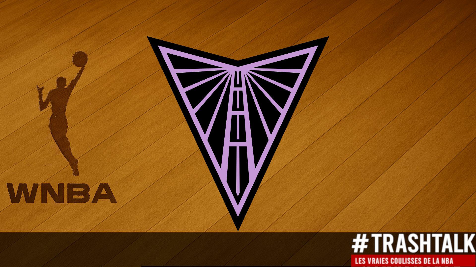 Image de couverture de la fiche équipe WNBA Golden State Walkyries avec fond parquet et branding TrashTalk