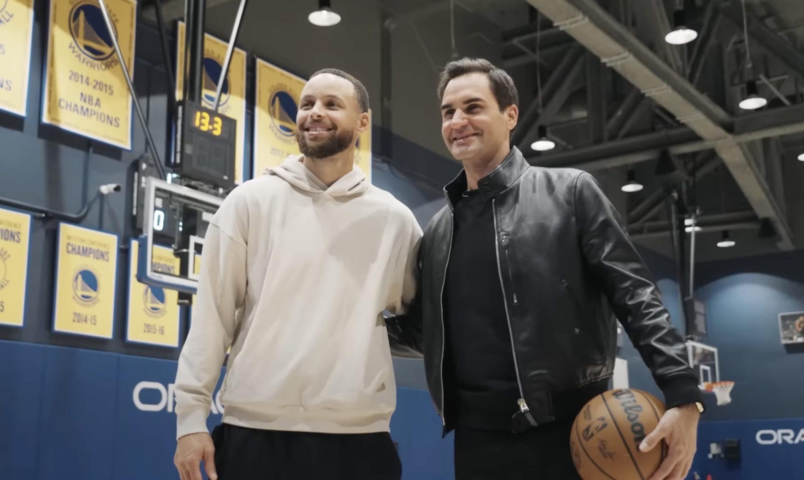 Stephen Curry et Roger Federer