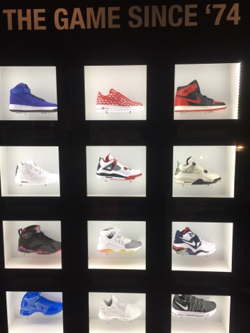Wall of shoes