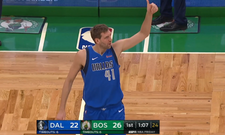Dirk Nowitzki Dallas Mavericks vs Boston Celtics