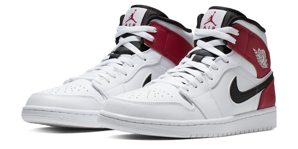 Air Jordan 1 Mid white/black-gym red : trop dur de trouver un nom ...