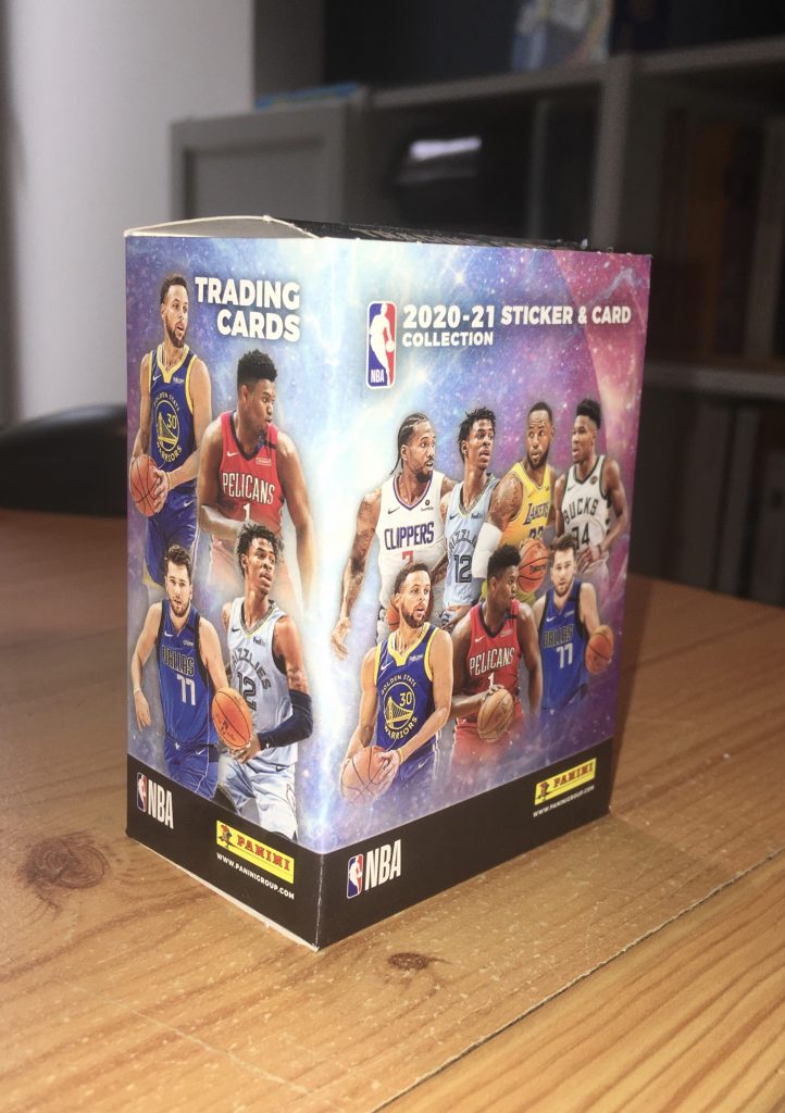 Boite des cartes - Panini NBA 2020-21 stickers et trading cards