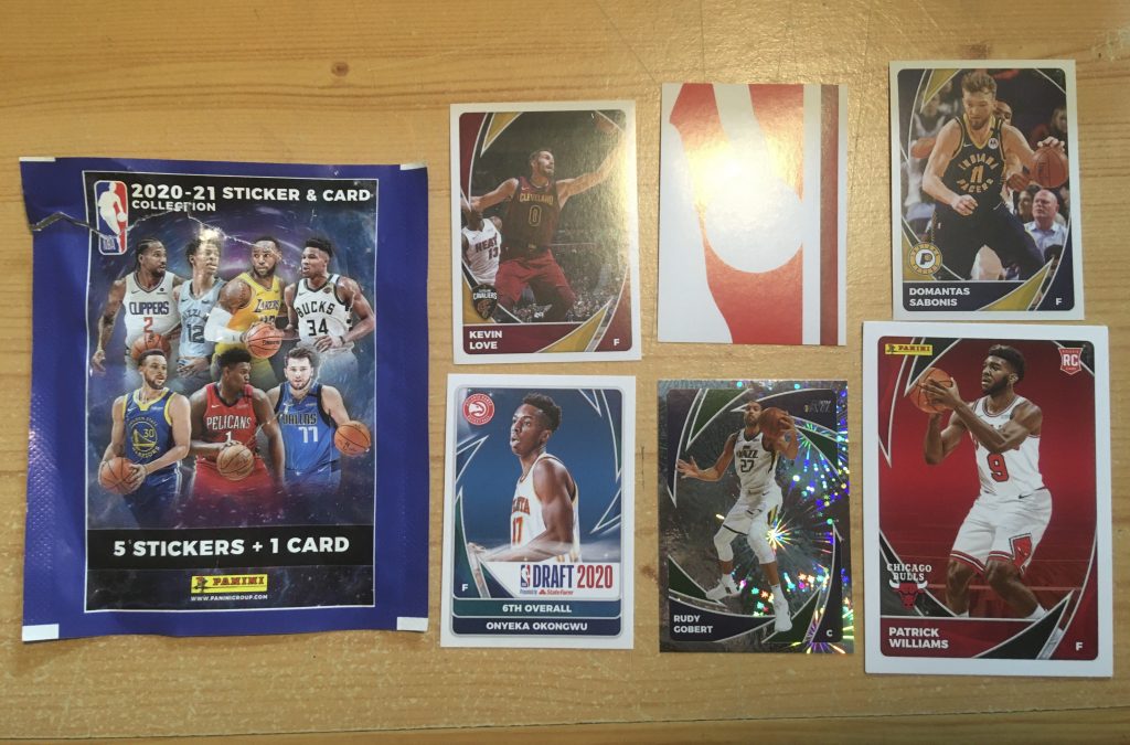 Break d'une pochette - Panini NBA 2020-21 stickers et trading cards