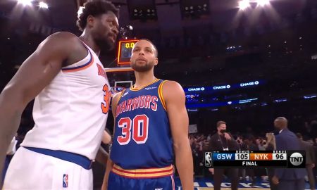 Stephen Curry Julius Randle Knicks Warriors 15 décembre 2021