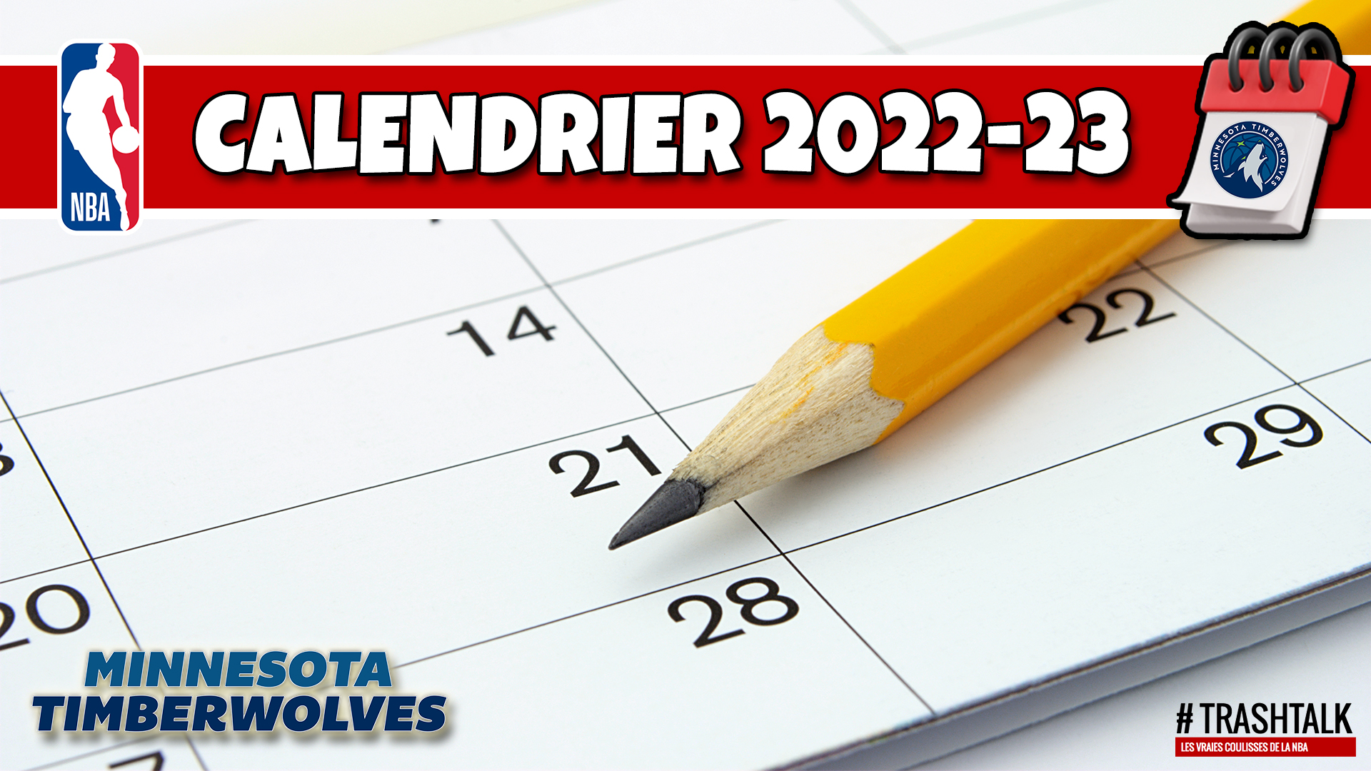 Calendrier Saison NBA 2022-2023 Minnesota Timberwolves